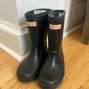 Hunter Black Rain Boots, toddler size 8